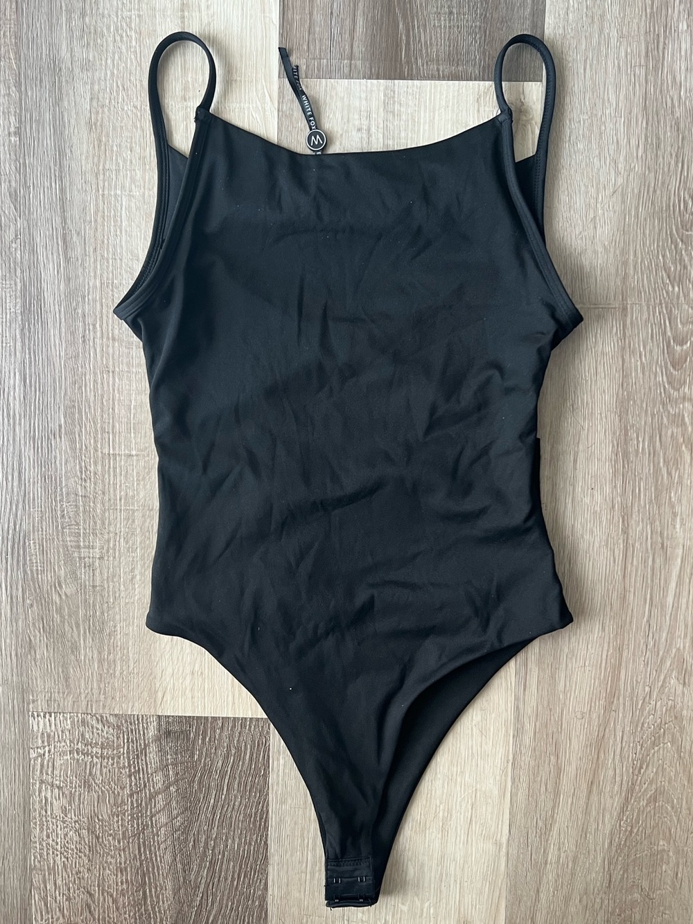 White Fox Black Cut-Out Black Bodysuit in size XS NWOT - Picture 7 of 11